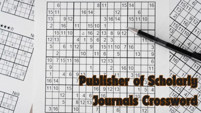 Publisher of Scholarly Journals Crossword